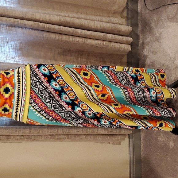 Festive Aztec print skirt/dress - Picture 3 of 4